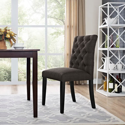 Modway Outlet Duchess Button Tufted Fabric Dining Chair by Modway  Bar and Dining Furniture Brown - EEI-2231-BRN