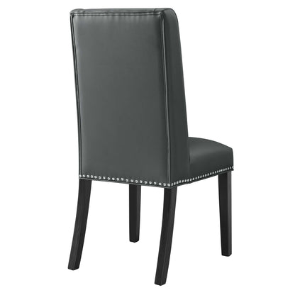 Modway - Baron Vegan Leather Dining Chair by Modway  Bar and Dining Dining Chairs Gray - EEI-2232-GRY