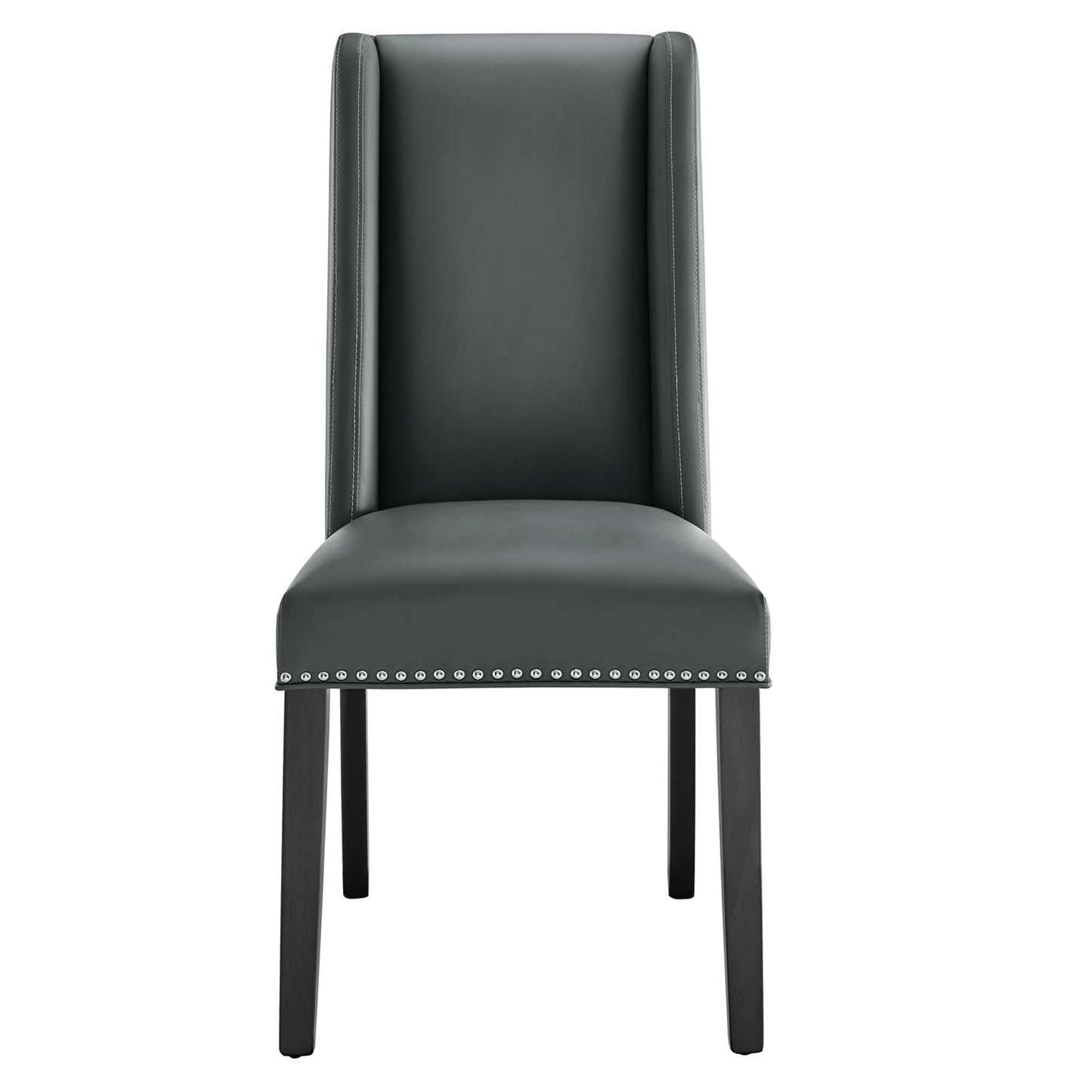 Modway - Baron Vegan Leather Dining Chair by Modway  Bar and Dining Dining Chairs Gray - EEI-2232-GRY