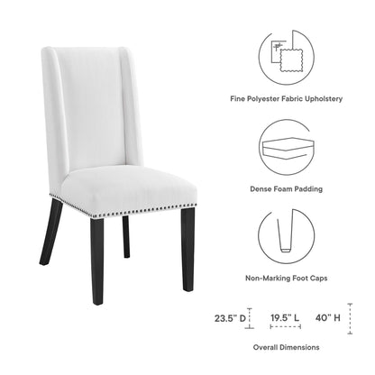 Modway - Baron Fabric Dining Chair by Modway  Bar and Dining Dining Chairs White - EEI-2233-WHI