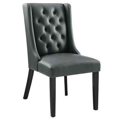 Modway - Baronet Button Tufted Vegan Leather Dining Chair by Modway  Bar and Dining Dining Chairs Gray - EEI-2234-GRY