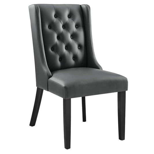 Modway - Baronet Button Tufted Vegan Leather Dining Chair by Modway  Bar and Dining Dining Chairs Gray - EEI-2234-GRY