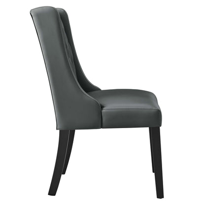 Modway - Baronet Button Tufted Vegan Leather Dining Chair by Modway  Bar and Dining Dining Chairs Gray - EEI-2234-GRY
