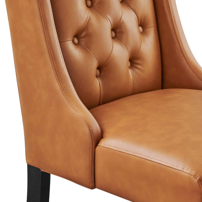 Modway - Baronet Button Tufted Vegan Leather Dining Chair by Modway  Bar and Dining Dining Chairs Brown - EEI-2234-TAN