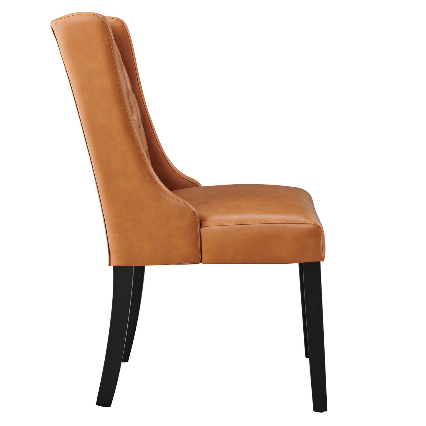 Modway - Baronet Button Tufted Vegan Leather Dining Chair by Modway  Bar and Dining Dining Chairs Brown - EEI-2234-TAN