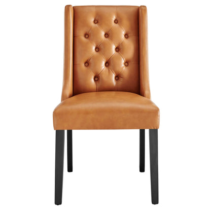 Modway - Baronet Button Tufted Vegan Leather Dining Chair by Modway  Bar and Dining Dining Chairs Brown - EEI-2234-TAN