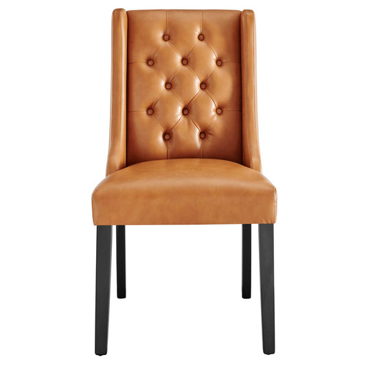 Modway - Baronet Button Tufted Vegan Leather Dining Chair by Modway  Bar and Dining Dining Chairs Brown - EEI-2234-TAN
