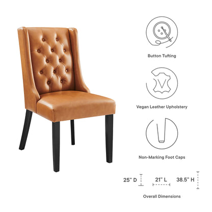 Modway - Baronet Button Tufted Vegan Leather Dining Chair by Modway  Bar and Dining Dining Chairs Brown - EEI-2234-TAN