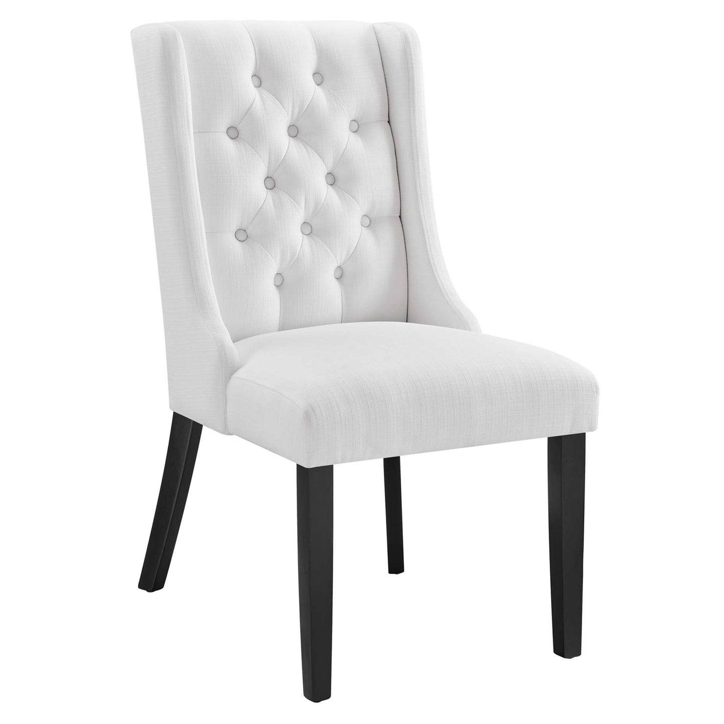 Modway - Baronet Button Tufted Fabric Dining Chair by Modway  Bar and Dining Dining Chairs White - EEI-2235-WHI