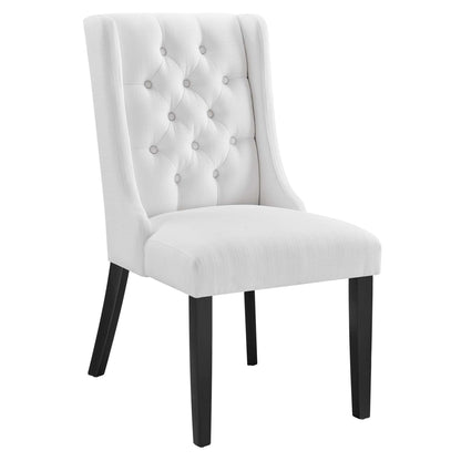 Modway - Baronet Button Tufted Fabric Dining Chair by Modway  Bar and Dining Dining Chairs White - EEI-2235-WHI
