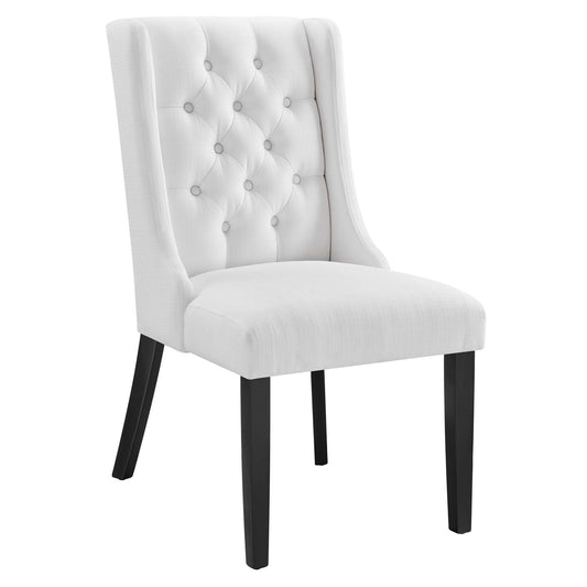 Modway - Baronet Button Tufted Fabric Dining Chair by Modway  Bar and Dining Dining Chairs White - EEI-2235-WHI