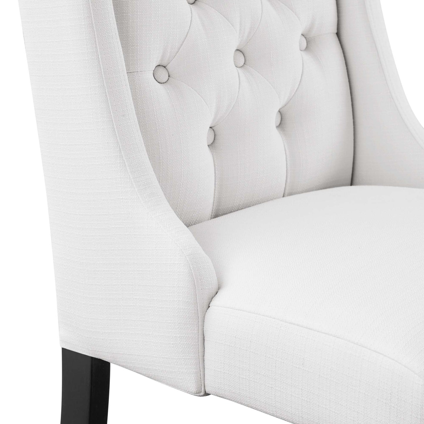 Modway - Baronet Button Tufted Fabric Dining Chair by Modway  Bar and Dining Dining Chairs White - EEI-2235-WHI
