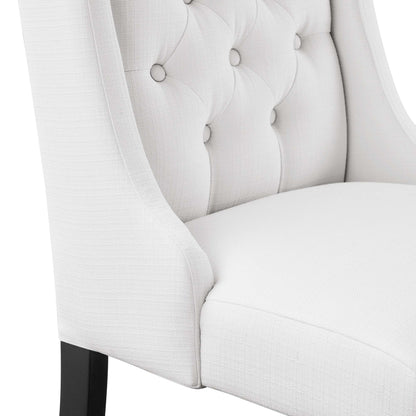Modway - Baronet Button Tufted Fabric Dining Chair by Modway  Bar and Dining Dining Chairs White - EEI-2235-WHI