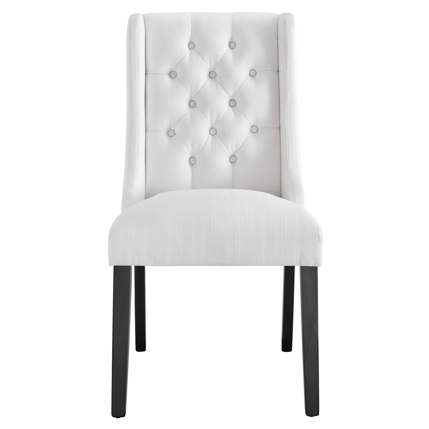 Modway - Baronet Button Tufted Fabric Dining Chair by Modway  Bar and Dining Dining Chairs White - EEI-2235-WHI