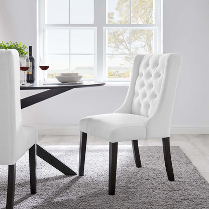 Modway - Baronet Button Tufted Fabric Dining Chair by Modway  Bar and Dining Dining Chairs White - EEI-2235-WHI