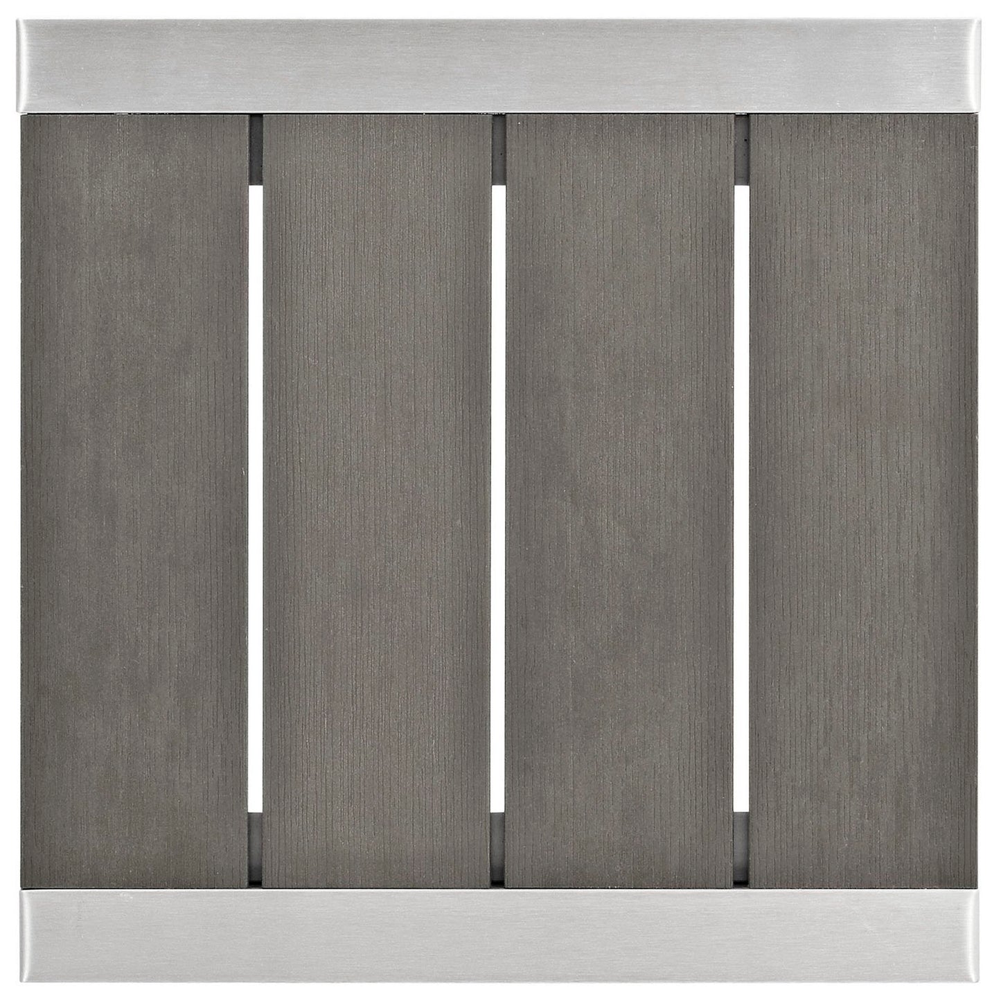 Gray outdoor aluminum side table.