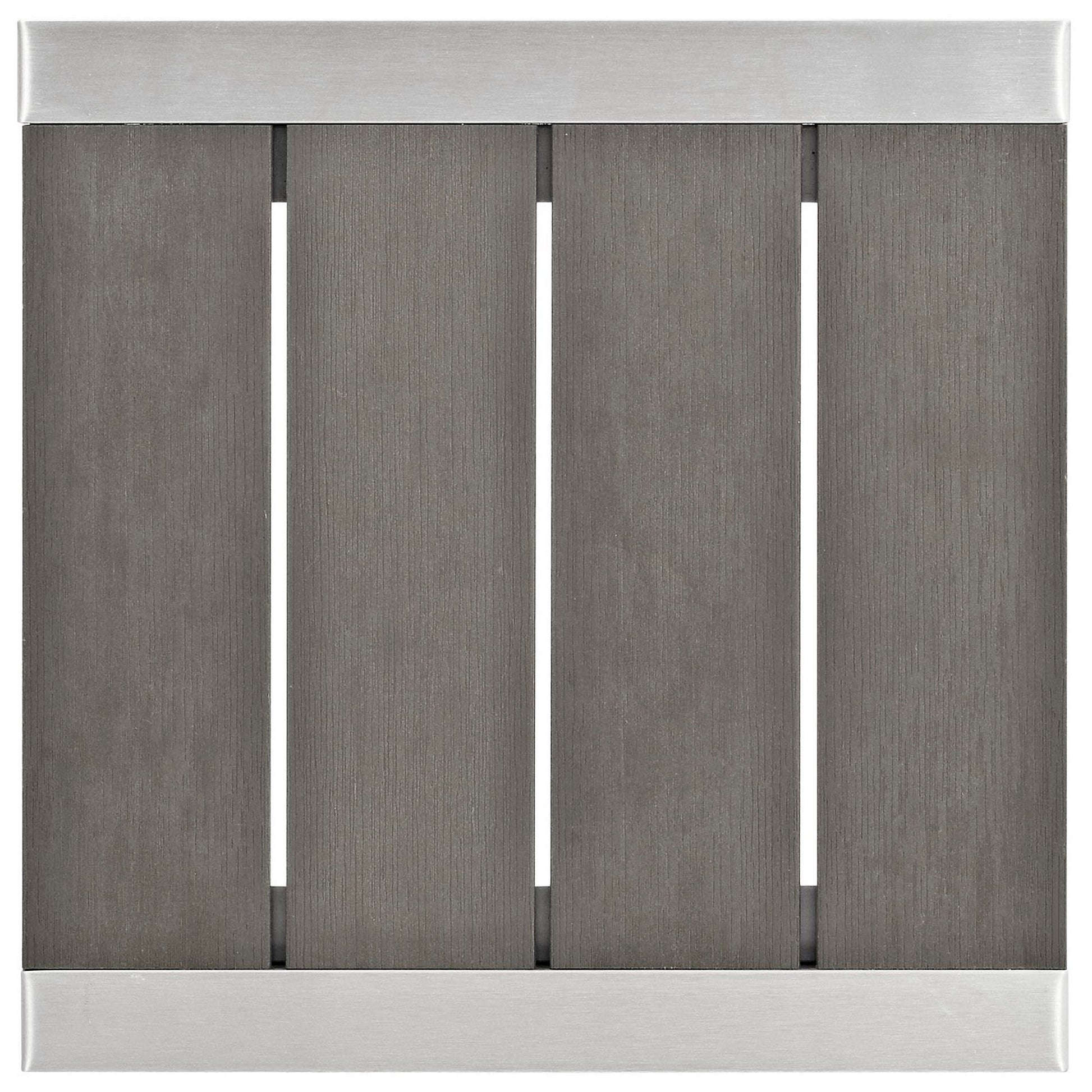 Gray outdoor aluminum side table.