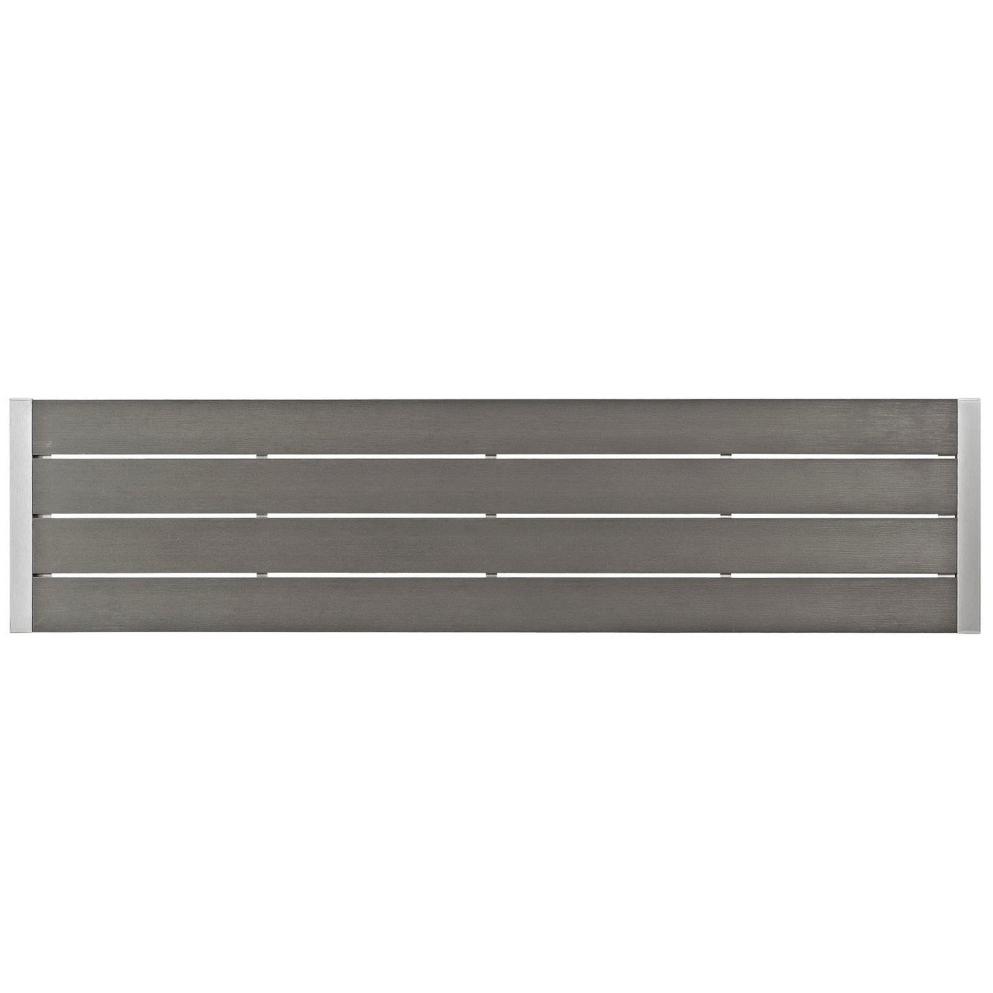 Modway - Shore Outdoor Patio Aluminum Bench by Modway  Outdoor Furniture Sofa Sectionals Gray - EEI-2252-SLV-GRY