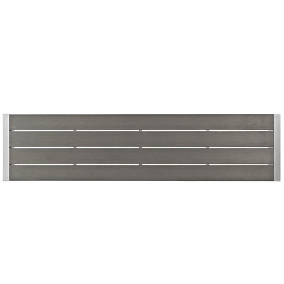 Modway - Shore Outdoor Patio Aluminum Bench by Modway  Outdoor Furniture Sofa Sectionals Gray - EEI-2252-SLV-GRY