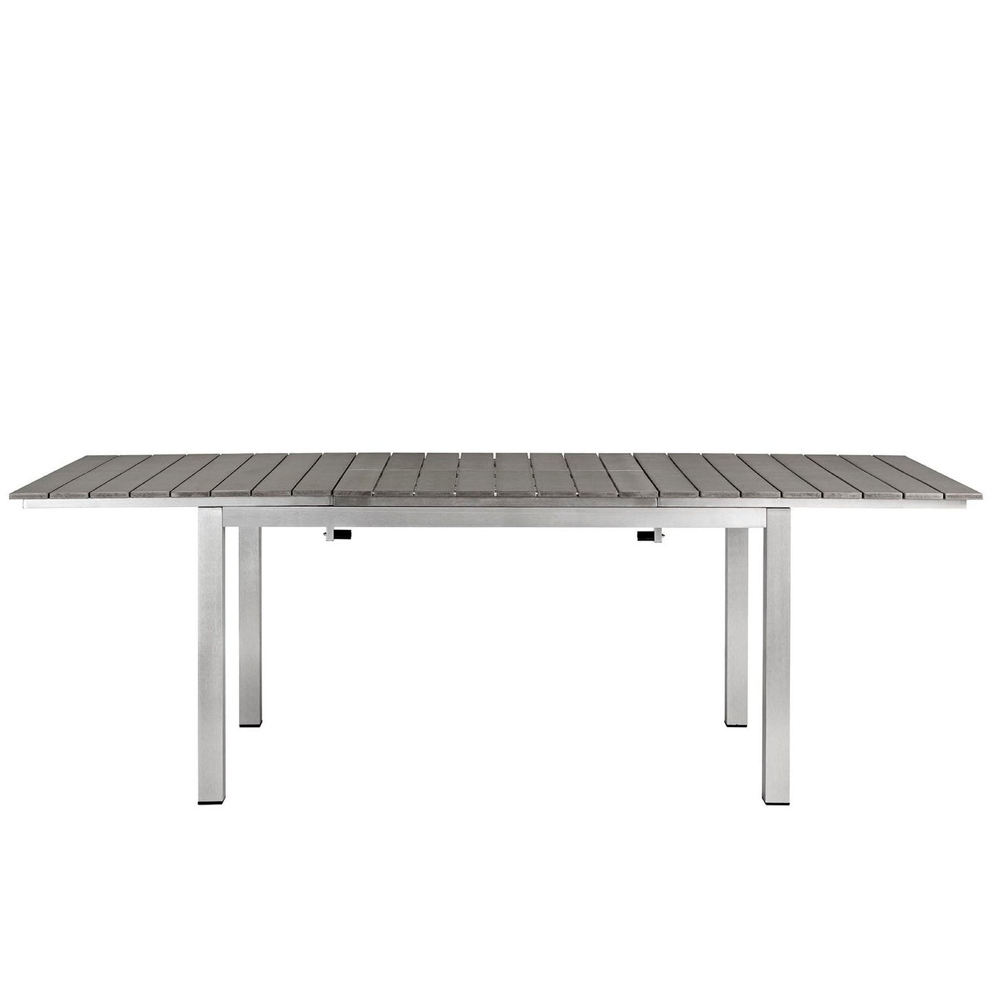 Modway Outlet Shore Outdoor Patio Aluminum Dining Table by Modway  Outdoor Furniture Furniture Silver Gray - EEI-2257-SLV-GRY