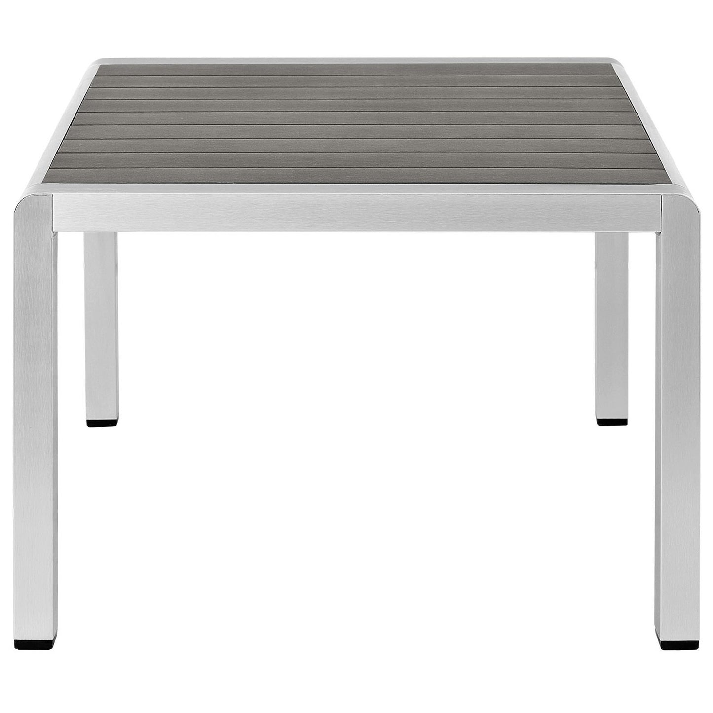 Modway - Shore Outdoor Patio Aluminum Coffee Table by Modway  Outdoor Furniture Bar and Dining Gray - EEI-2268-SLV-GRY