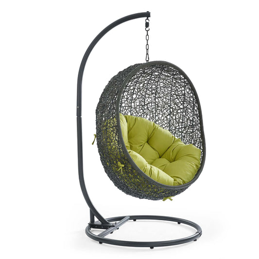 Modway - Hide Outdoor Patio Swing Chair With Stand by Modway  Outdoor Furniture Daybeds and Lounges Green - EEI-2273-GRY-PER