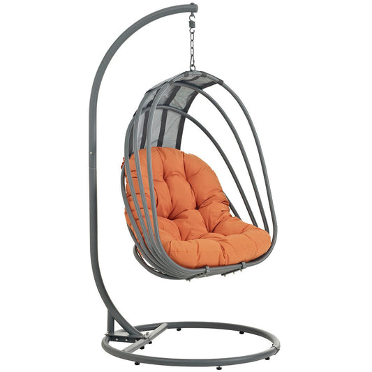 Modway - Whisk Outdoor Patio Swing Chair Without Stand by Modway  Outdoor Furniture Daybeds and Lounges Orange - EEI-2656-ORA-SET