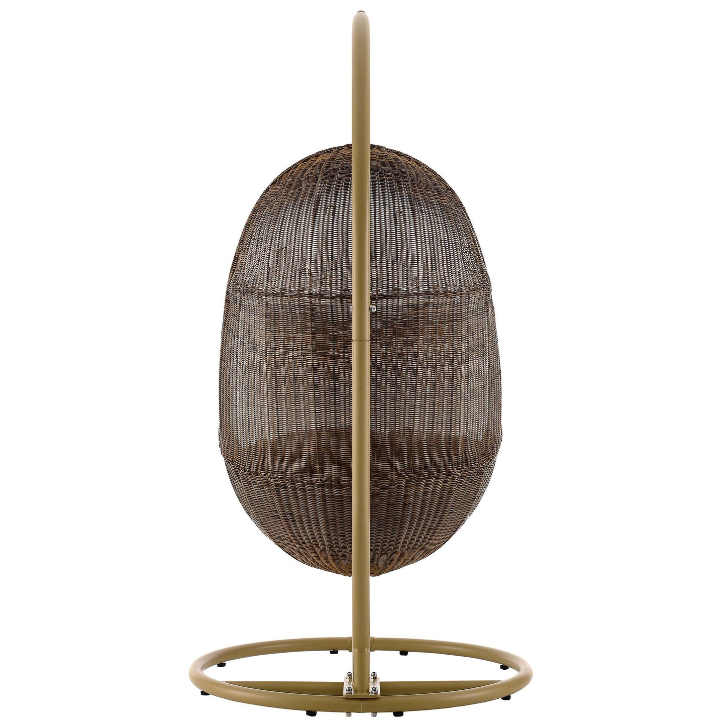 Modway - Bean Outdoor Patio Wood Swing Chair With Stand by Modway  Outdoor Furniture Daybeds and Lounges White - EEI-2277-YLW-WHI-SET