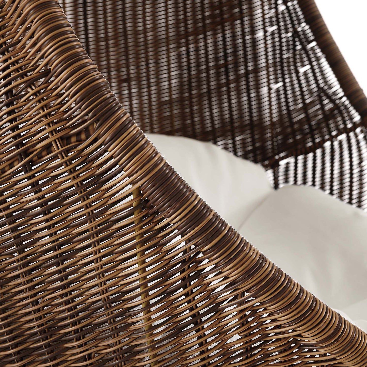 Modway - Bean Outdoor Patio Wood Swing Chair With Stand by Modway  Outdoor Furniture Daybeds and Lounges White - EEI-2277-YLW-WHI-SET