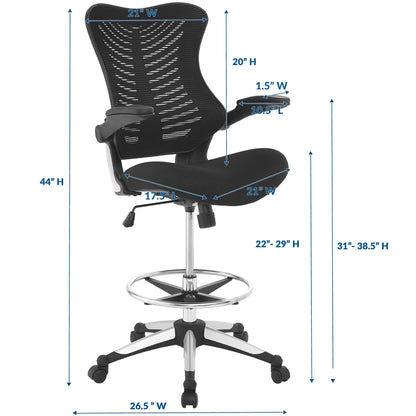 Modway - Charge Drafting Chair by Modway  Office Furniture Office Chairs Black - EEI-2286-BLK
