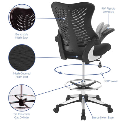 Modway - Charge Drafting Chair by Modway  Office Furniture Office Chairs Black - EEI-2286-BLK