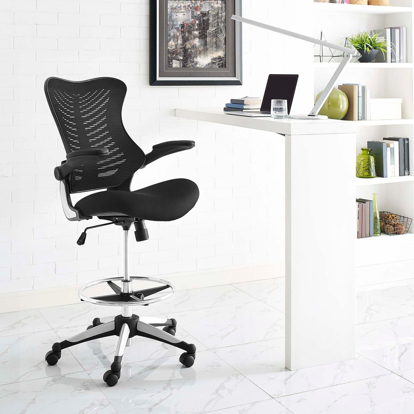 Modway - Charge Drafting Chair by Modway  Office Furniture Office Chairs Black - EEI-2286-BLK