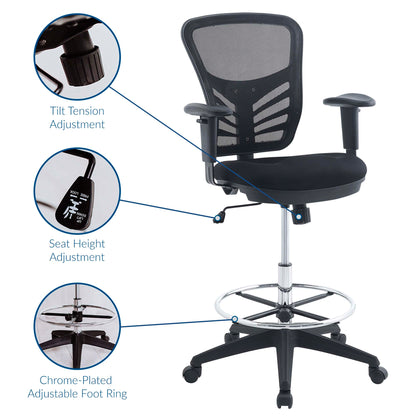 Modway - Articulate Drafting Chair by Modway  Office Furniture Office Chairs Black - EEI-2289-BLK