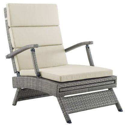 Modway Outlet Envisage Chaise Outdoor Patio Wicker Rattan Lounge Chair by Modway  Outdoor Furniture Furniture Light Gray Beige - EEI-2301-LGR-BEI
