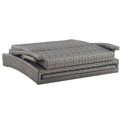 Modway Outlet Envisage Chaise Outdoor Patio Wicker Rattan Lounge Chair by Modway  Outdoor Furniture Furniture Light Gray Gray - EEI-2301-LGR-GRY