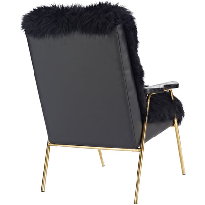 Modway Outlet Sprint Sheepskin Armchair by Modway  Living Room Furniture Black Black - EEI-2305-BLK-BLK