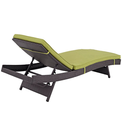 Modway Outlet Convene Outdoor Patio Chaise Set of 2 by Modway  Outdoor Furniture Furniture Espresso Peridot - EEI-2428-EXP-PER-SET