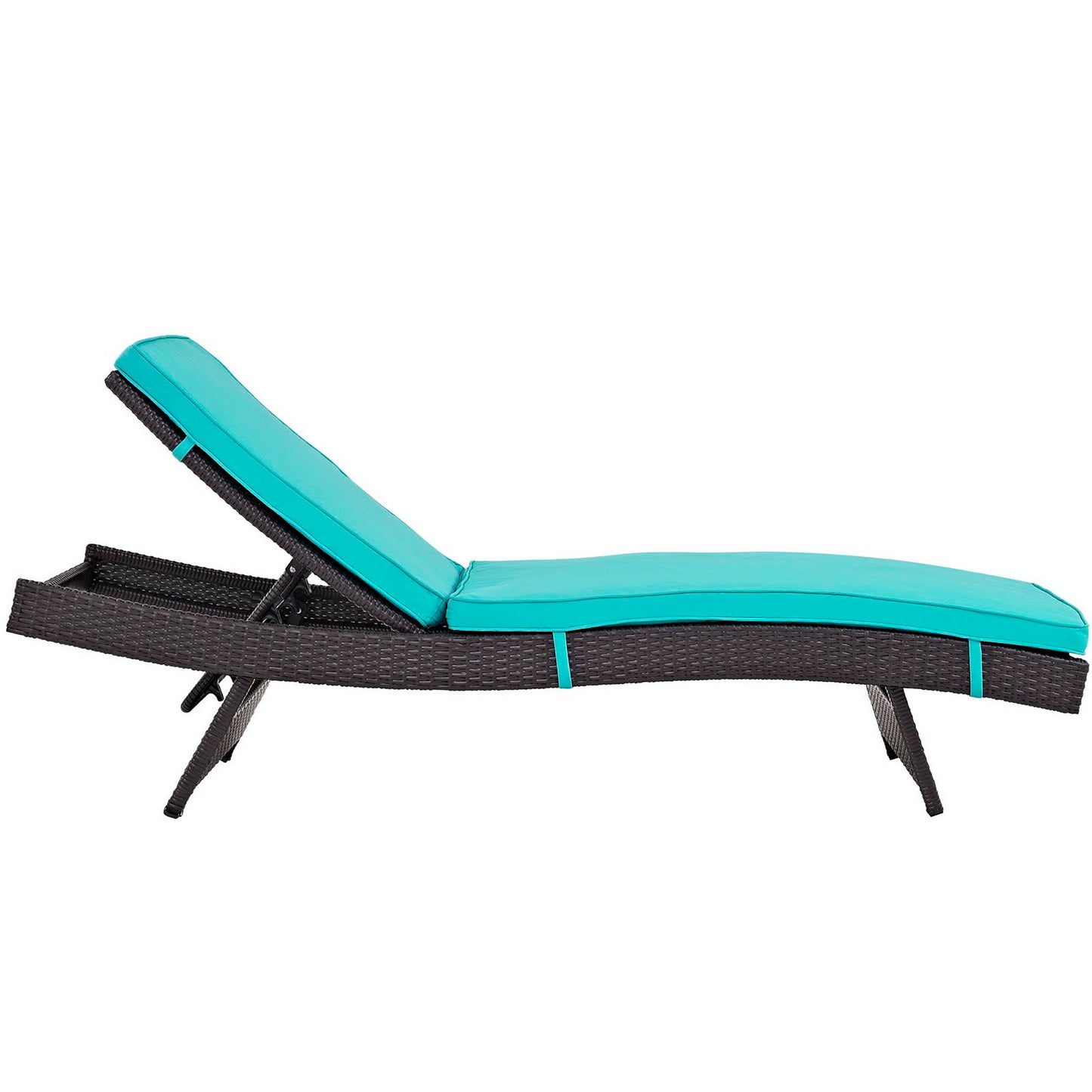 Modway Outlet Convene Outdoor Patio Chaise Set of 2 by Modway  Outdoor Furniture Furniture Espresso Turquoise - EEI-2428-EXP-TRQ-SET