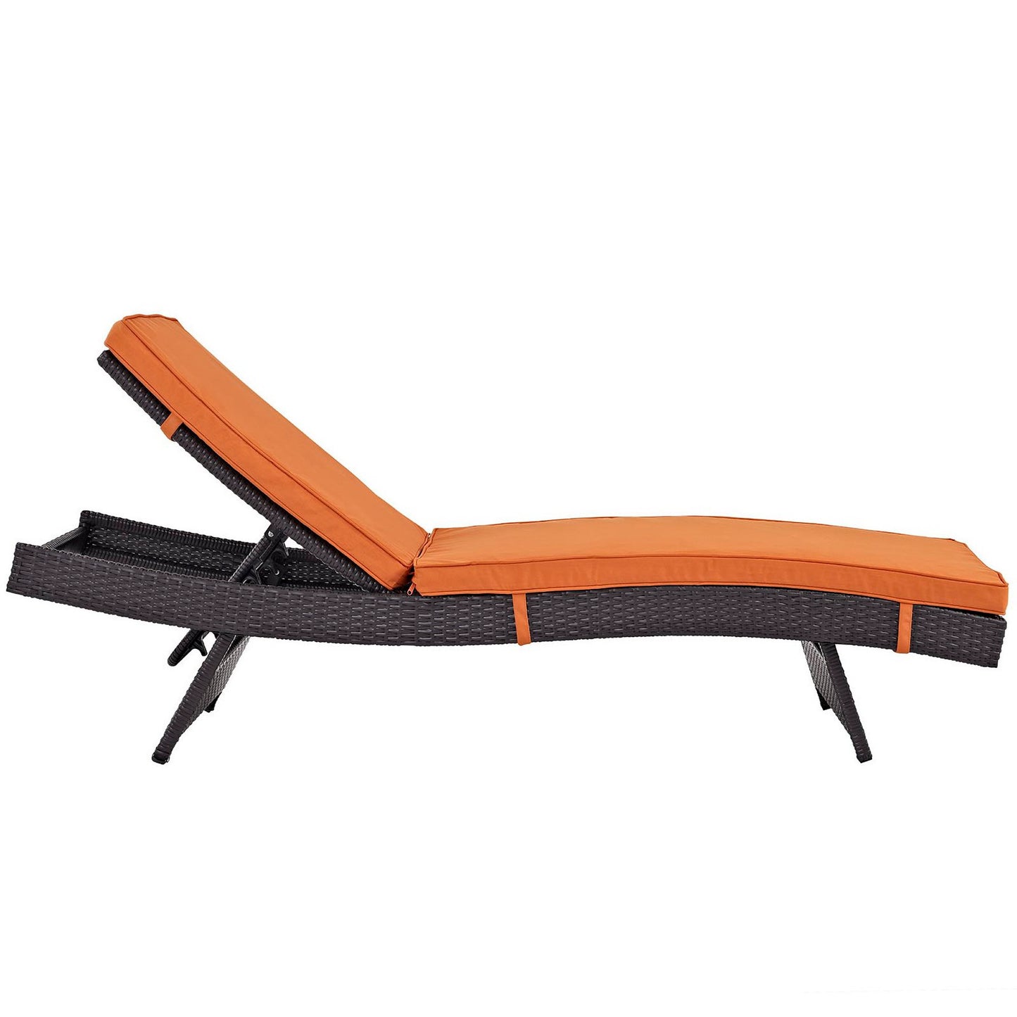 Modway Outlet Convene Outdoor Patio Chaise Set of 4 by Modway  Outdoor Furniture Furniture Espresso Orange - EEI-2429-EXP-ORA-SET