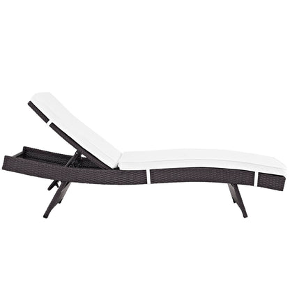 Modway - Convene Outdoor Patio Chaise Set of 4 by Modway  Outdoor Furniture Sofa Sectionals White - EEI-2429-EXP-WHI-SET
