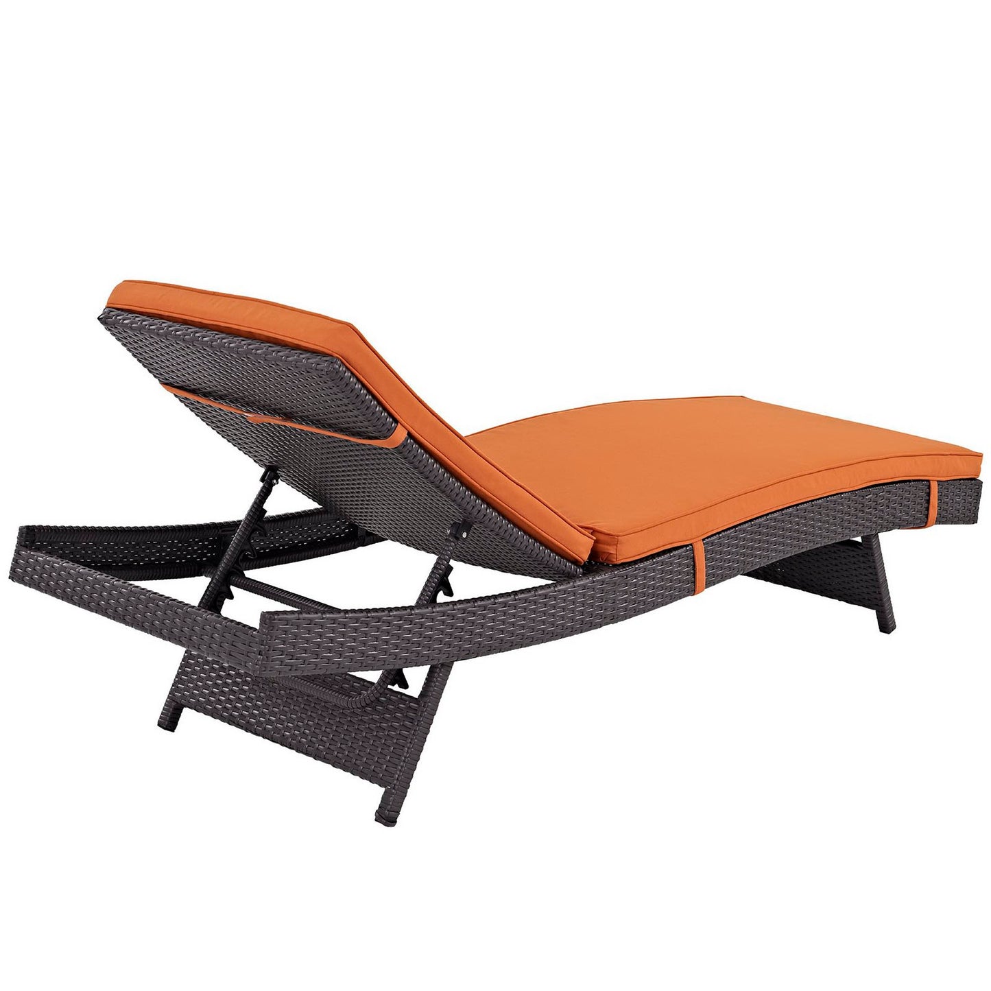 Modway Outlet Convene Outdoor Patio Chaise Set of 6 by Modway  Outdoor Furniture Furniture Espresso Orange - EEI-2430-EXP-ORA-SET