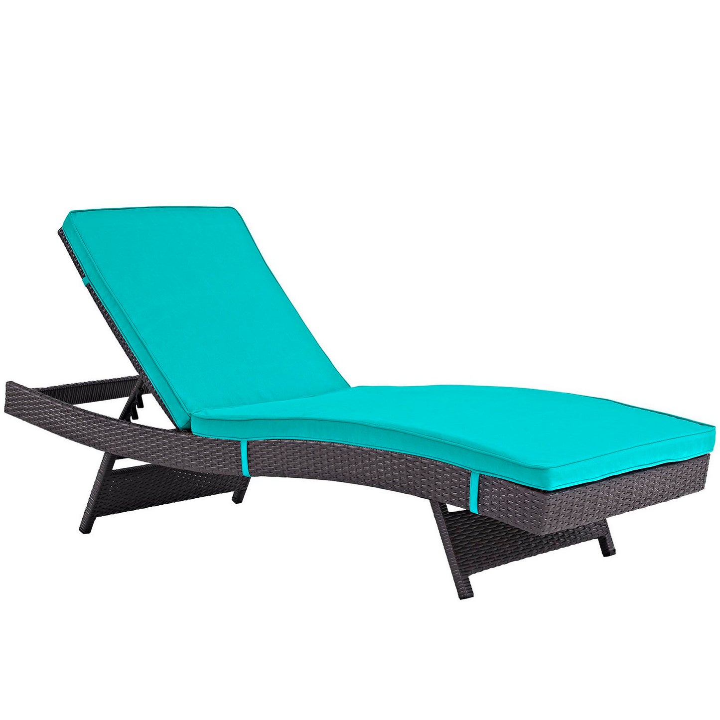 Modway Outlet Convene Outdoor Patio Chaise Set of 6 by Modway  Outdoor Furniture Furniture Espresso Turquoise - EEI-2430-EXP-TRQ-SET