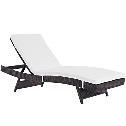 Modway - Convene Outdoor Patio Chaise Set of 6 by Modway  Outdoor Furniture Sofa Sectionals White - EEI-2430-EXP-WHI-SET