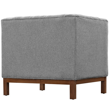 Modway Outlet Panache Upholstered Fabric Living Room Set Set of 2 by Modway  Living Room Furniture Expectation Gray - EEI-2436-GRY-SET