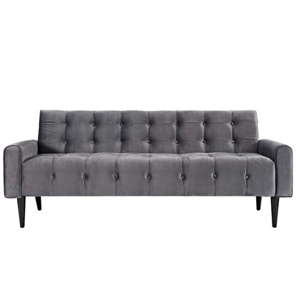 Modway Outlet Delve Performance Velvet Sofa by Modway  Living Room Furniture Gray - EEI-2456-GRY