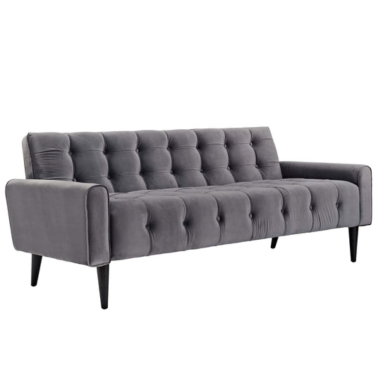Modway Outlet Delve Performance Velvet Sofa by Modway  Living Room Furniture Gray - EEI-2456-GRY