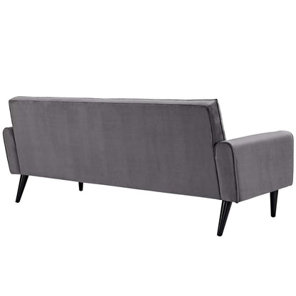 Modway Outlet Delve Performance Velvet Sofa by Modway  Living Room Furniture Gray - EEI-2456-GRY