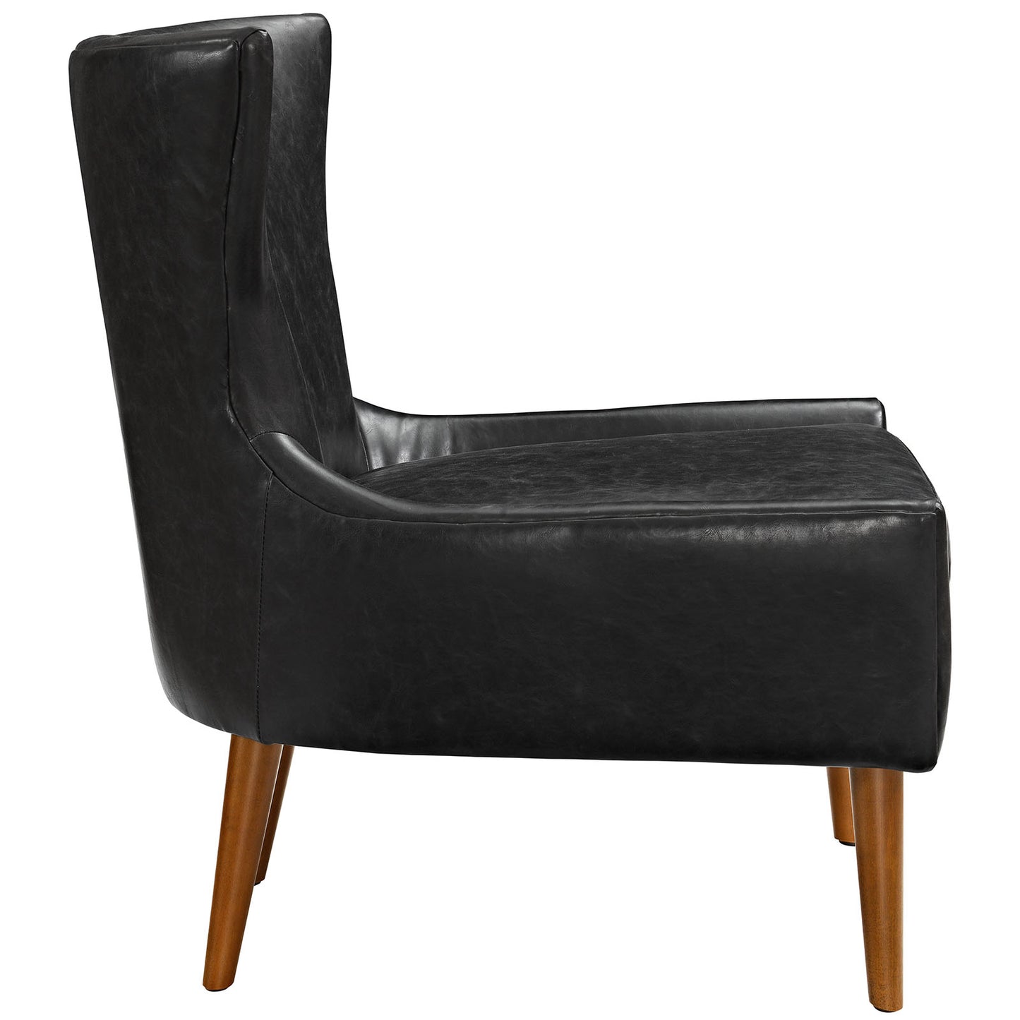Modway Outlet Keen Upholstered Vinyl Armchair by Modway  Living Room Furniture Black - EEI-2458-BLK