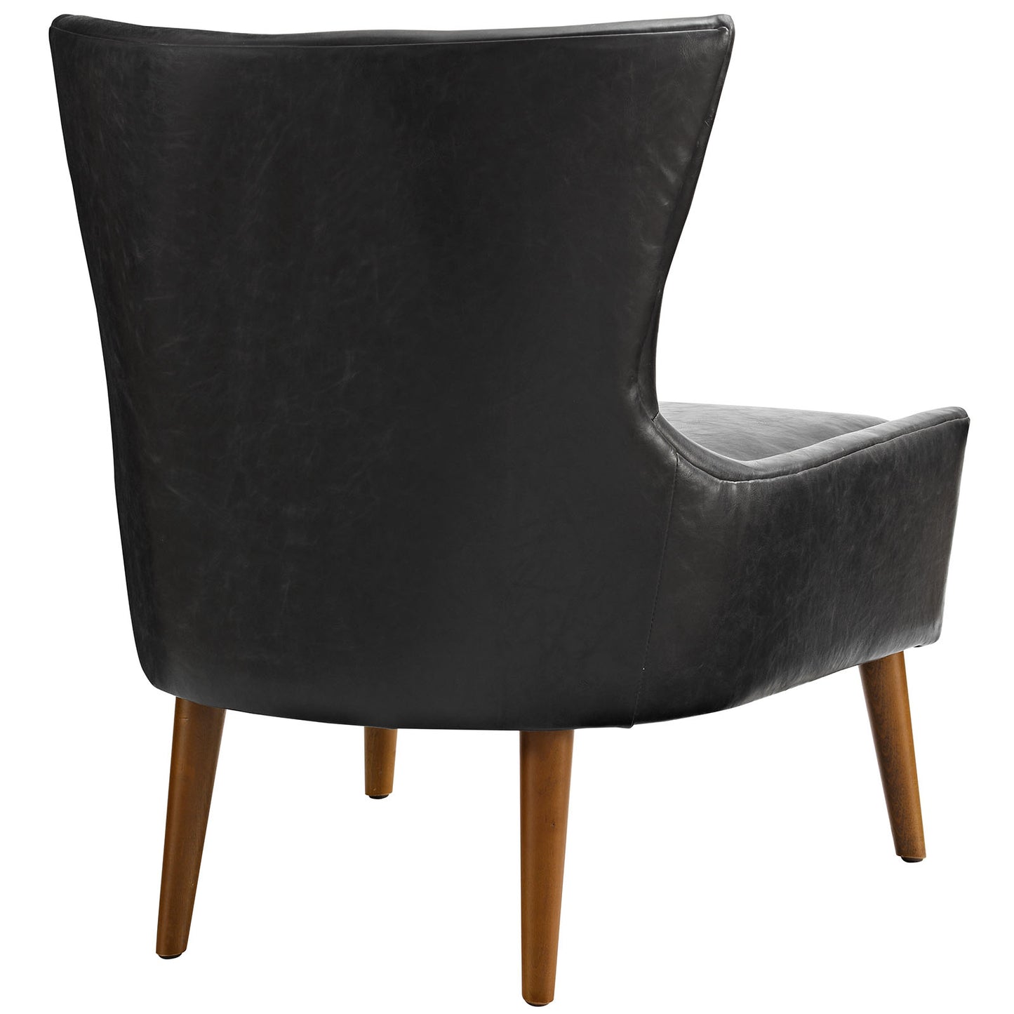 Modway Outlet Keen Upholstered Vinyl Armchair by Modway  Living Room Furniture Black - EEI-2458-BLK