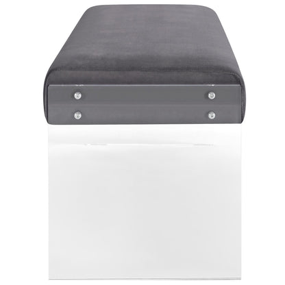 Modway Outlet Roam Performance Velvet Bench by Modway  Living Room Furniture Gray - EEI-2461-GRY